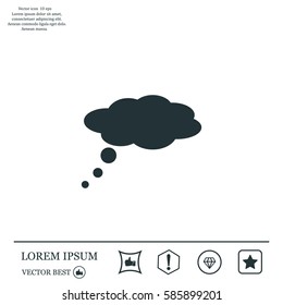  speech bubbles icon, vector illustration. Flat design style