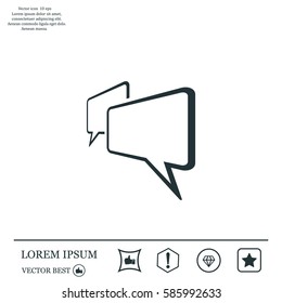 Speech bubbles icon. vector illustration