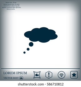  speech bubbles icon, vector illustration. Flat design style