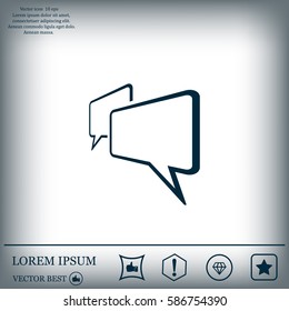 Speech bubbles icon. vector illustration