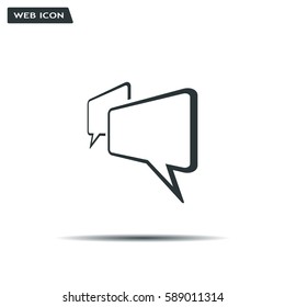 Speech bubbles icon. vector illustration