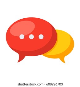 Speech bubbles icon, vector illustration in flat style