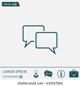 Speech bubbles icon. vector illustration