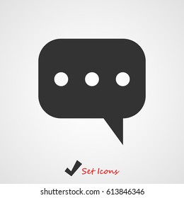 Speech bubbles icon, vector illustration. Flat design eps 10