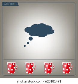  speech bubbles icon, vector illustration. Flat design style