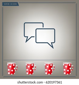 Speech bubbles icon. vector illustration