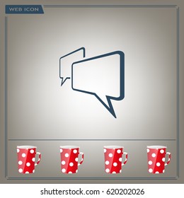 Speech bubbles icon. vector illustration