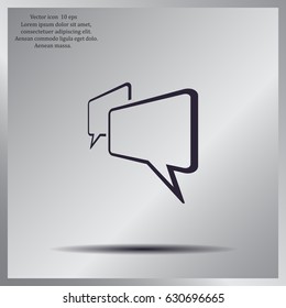 Speech bubbles icon. vector illustration