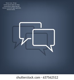 Speech bubbles icon. vector illustration