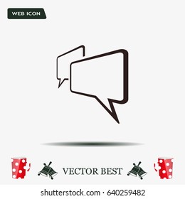 Speech bubbles icon. vector illustration