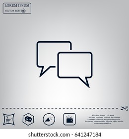 Speech bubbles icon. vector illustration