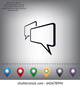 Speech bubbles icon. vector illustration
