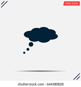  speech bubbles icon, vector illustration. Flat design style
