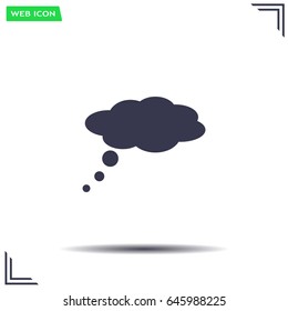 speech bubbles icon, vector illustration. Flat design style