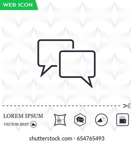 Speech bubbles icon. vector illustration