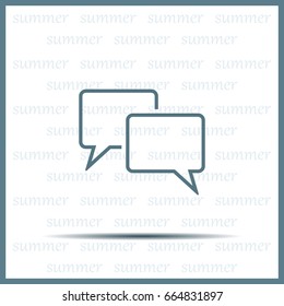 Speech bubbles icon. vector illustration