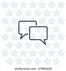 Speech bubbles icon. vector illustration