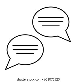 Speech bubbles icon. Vector illustration