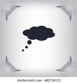  speech bubbles icon, vector illustration. Flat design style