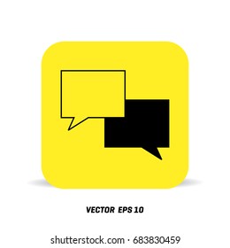 Speech bubbles icon. vector illustration with soft shadow on a gray background