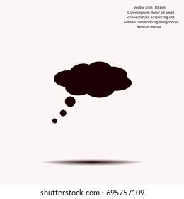  speech bubbles icon, vector illustration. Flat design style