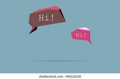 Speech bubbles icon, vector illustration. Flat design style
