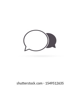 Speech Bubbles Icon, Vector isolated flat design illustration.