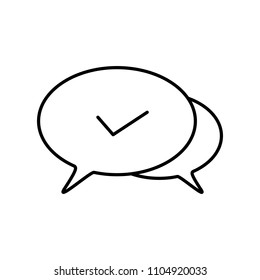 Speech bubbles Icon vector icon, message bubble line vector icon