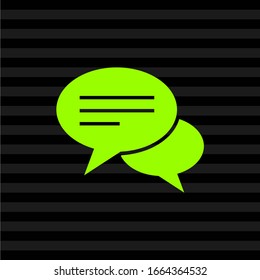 Speech bubbles icon vector on grey background