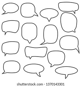 Speech bubbles icon vector set. Message illustration sign collection. Chat symbol or logo.