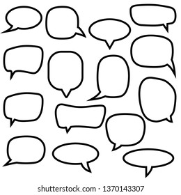 Speech bubbles icon vector set. massage icon vector set. chat symbol or logo.