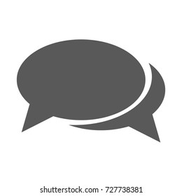 Speech bubbles icon vector simple isolated on white background