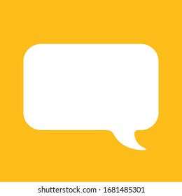 Speech bubbles icon. For websites and apps. Image on yellow background. Flat line vector illustration. EPS 10