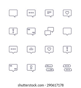 Speech bubbles icons