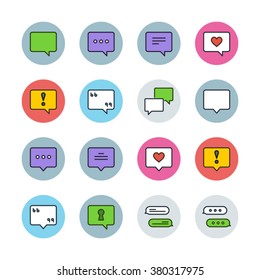 Speech bubbles icons