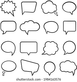 SPEECH BUBBLES ICONS COLLECTION 01 EPS10