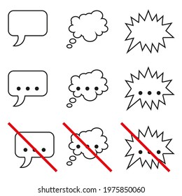 Speech Bubbles Icons Collection Vector illustration set