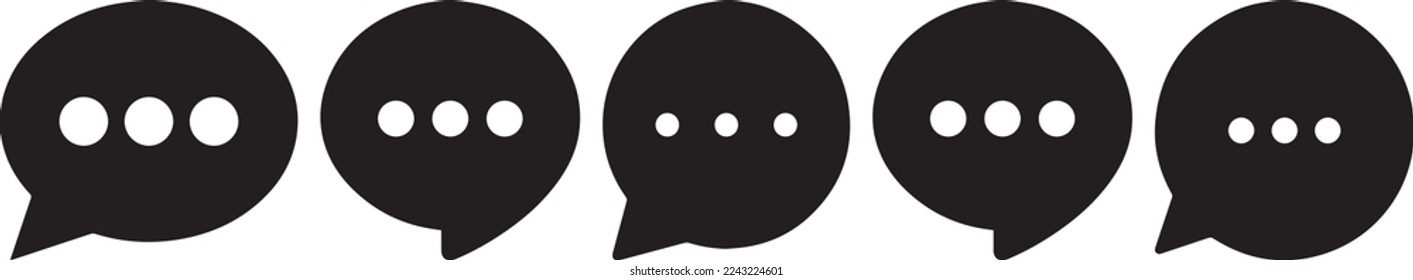 Speech bubbles icons design. cartoon speech bubble set. Empty comics sign collection. Talk and think set