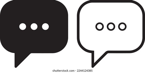 Speech bubbles icons design. cartoon speech bubble set. Empty comics sign collection. Talk and think set