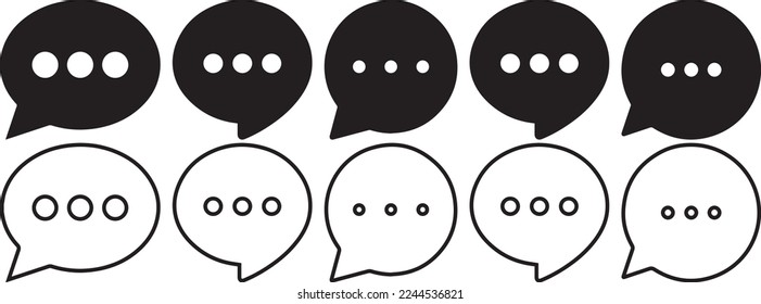 Speech bubbles icons design. cartoon speech bubble set. Empty comics sign collection. Talk and think set