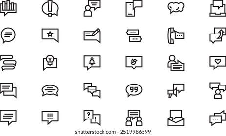 Speech bubbles icons High-Quality Vector Icons Collection with Editable Stroke. Ideal for Professional and Creative Projects.