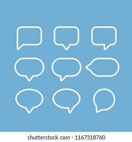 Speech bubbles icons set. Chat speech notification. Isolated vector illustration for chat in flat style.
