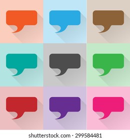 Speech Bubbles icons set great for any use. Vector EPS10.