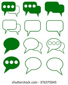  Speech bubbles icons set on white background vector illustration 