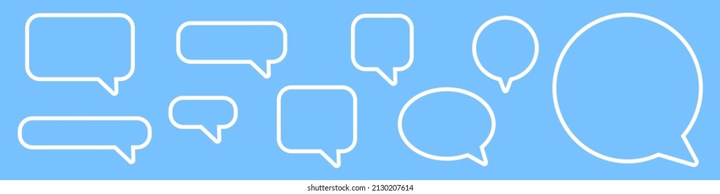 Speech bubbles icons set. Talk. Concept of dialogue, messages or speech. Vector illustration