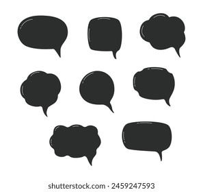 Speech bubbles icons set. Vector illustration for conceptual design.