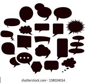Speech bubbles icons set.Vector