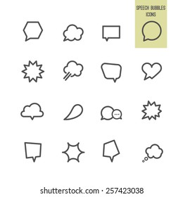 Speech bubbles icons. Vector illustration.
