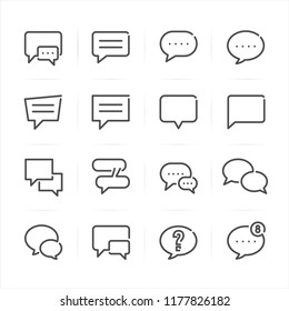 Speech Bubbles icons with White Background 