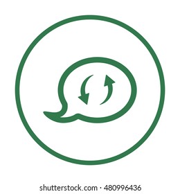 Speech bubbles  icon,vector. Flat design.